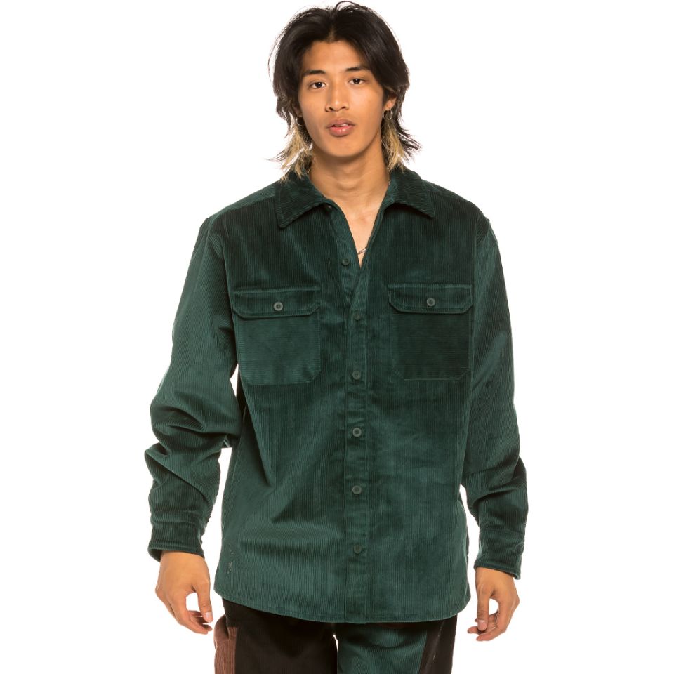 Camisa Grimey "Aged Rum" Corduroy shirt - Green | Winter 21