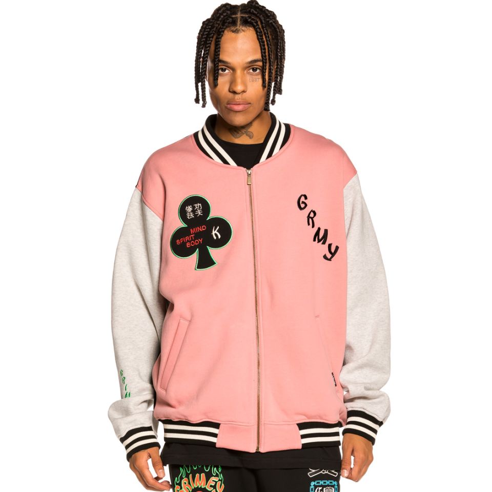 Sudadera Grimey "Destroy All Fear" Zip Crewneck - Pink | Fall 21