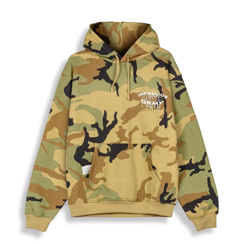 Sudadera Grimey Capucha Follow The Dollar Brown Camo