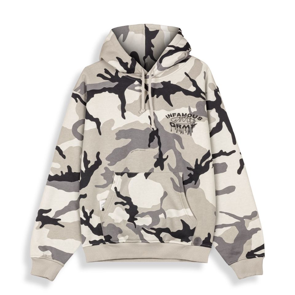 Sudadera Grimey Capucha Follow The Dollar White Camo