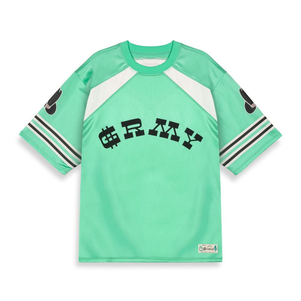 Camiseta de Football Grimey Lone Hand Mesh Green