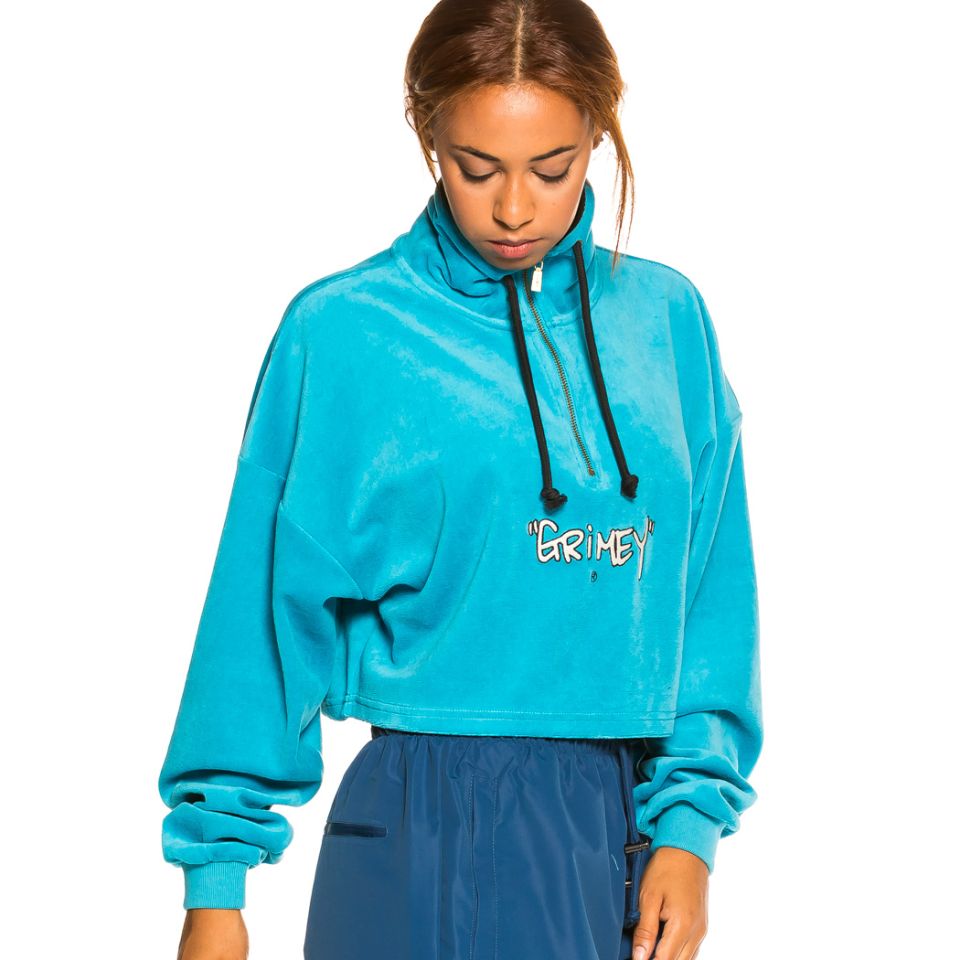 Sudadera de Chica Grimey "Gem Cutting" Velvet - Blue | Fall 21
