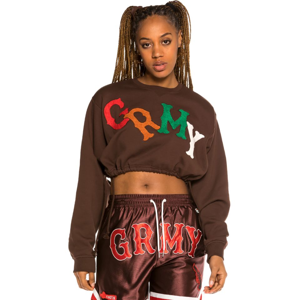 Sudadera Corta de Chica Grimey "The Loot" - Brown | Spring 21