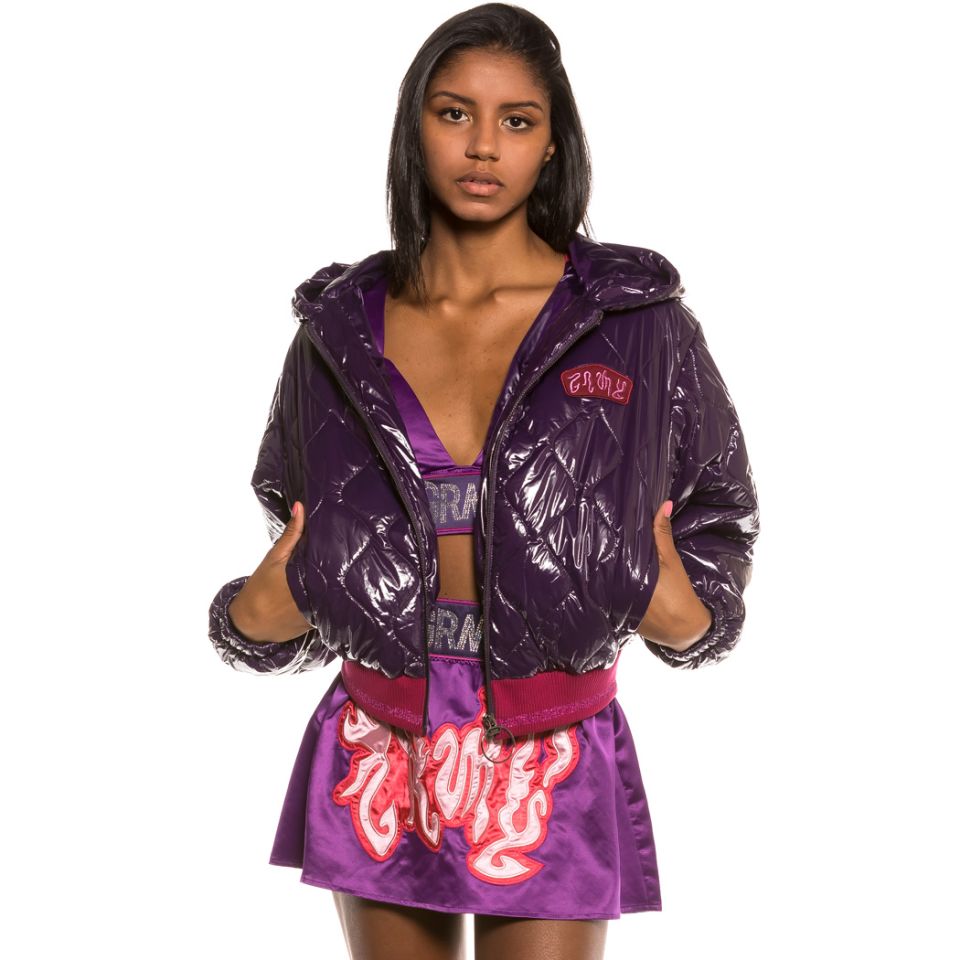 Chaqueta Chica Grimey Yoga Fire Bomber FW20 Purple