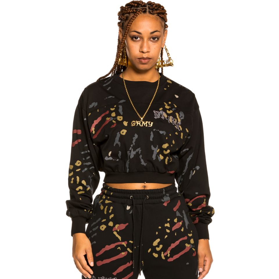 Camiseta de Chica Grimey "Jazz Thing" All Over Print LS - Black | Fall 21