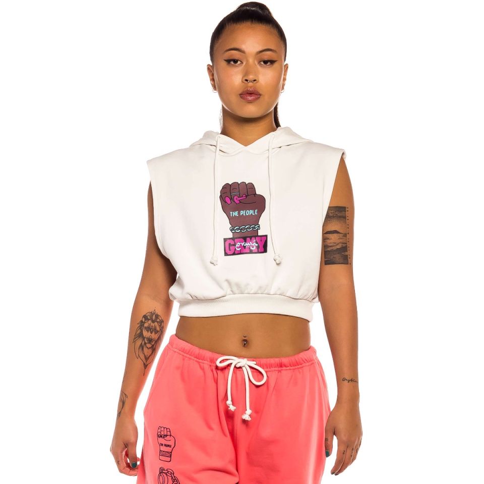 Sudadera corta de Chica Grimey DAY DREAMER Sleeveless - White | Spring 22