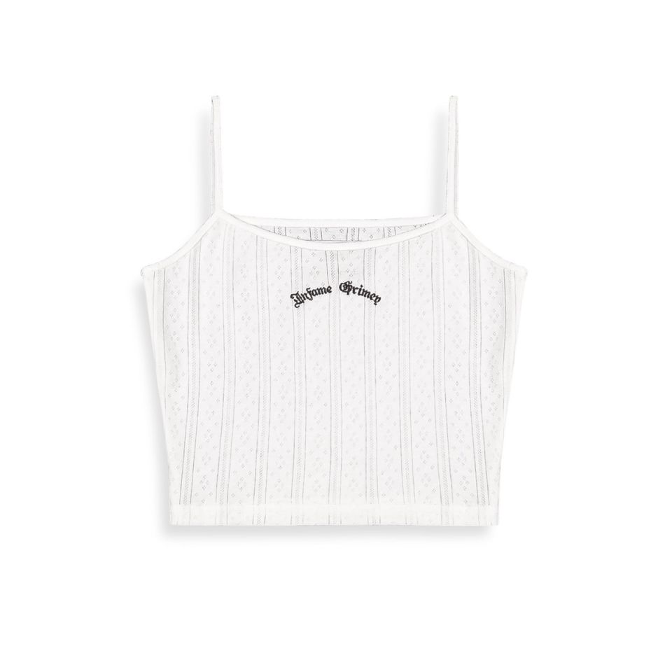 TOP CHICA GRIMEY CAUSING PANIC - WHITE | SS24