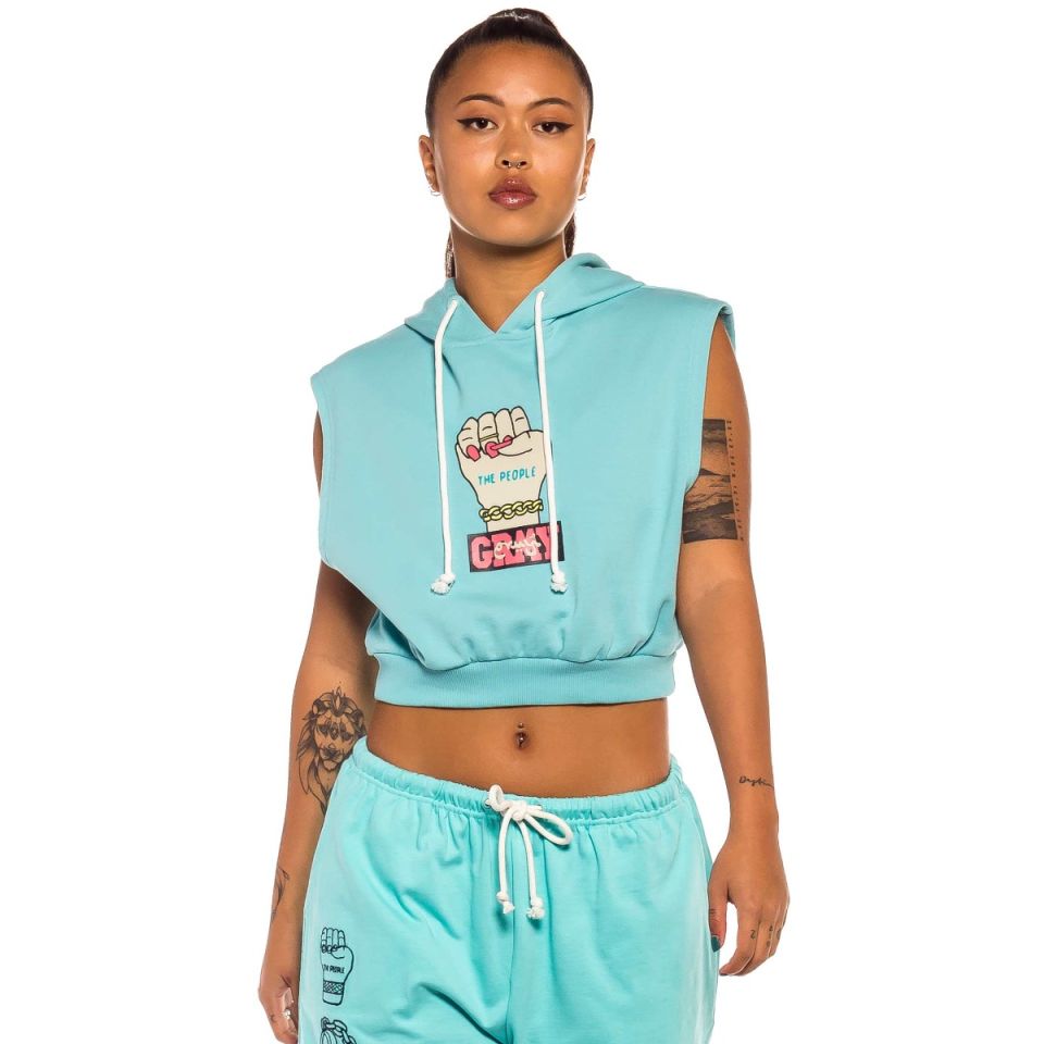 Sudadera corta de Chica Grimey DAY DREAMER Sleeveless - Blue | Spring 22