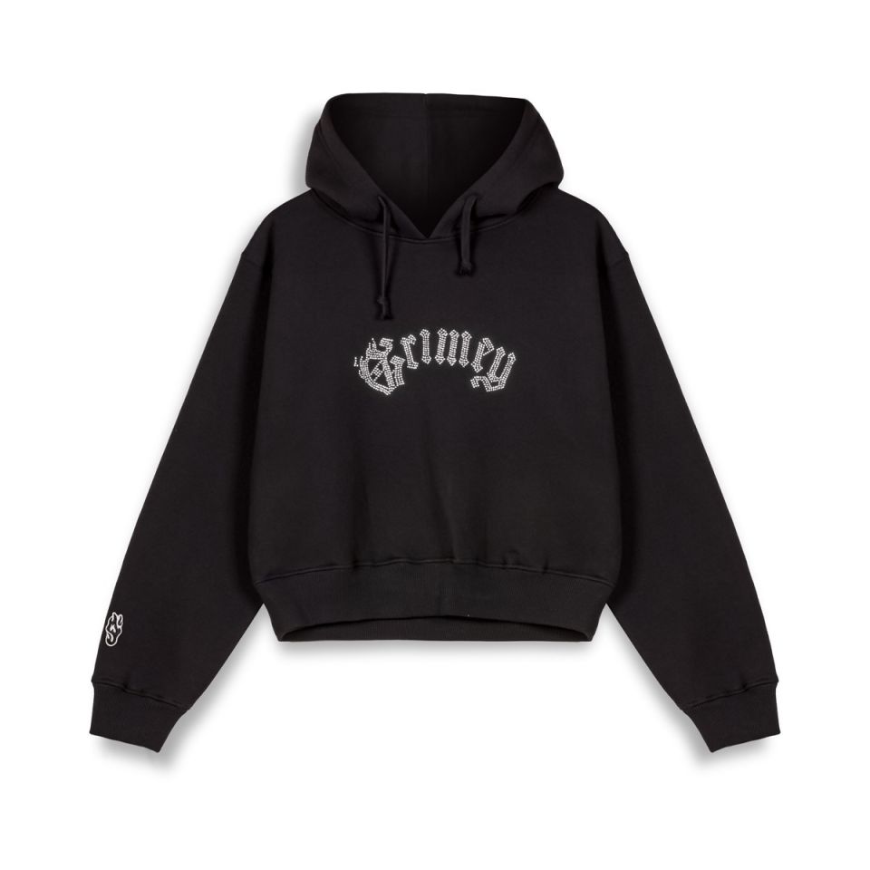 Sudadera Grimey Saoirse Girl Cropped Black