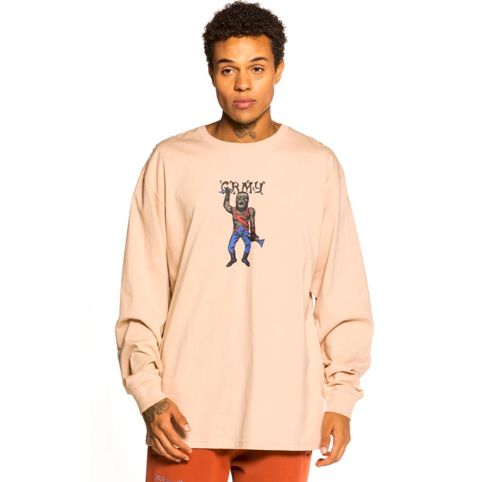 Grimey "Jazz Thing" Long Sleeve Tee - Cream | Fall 21