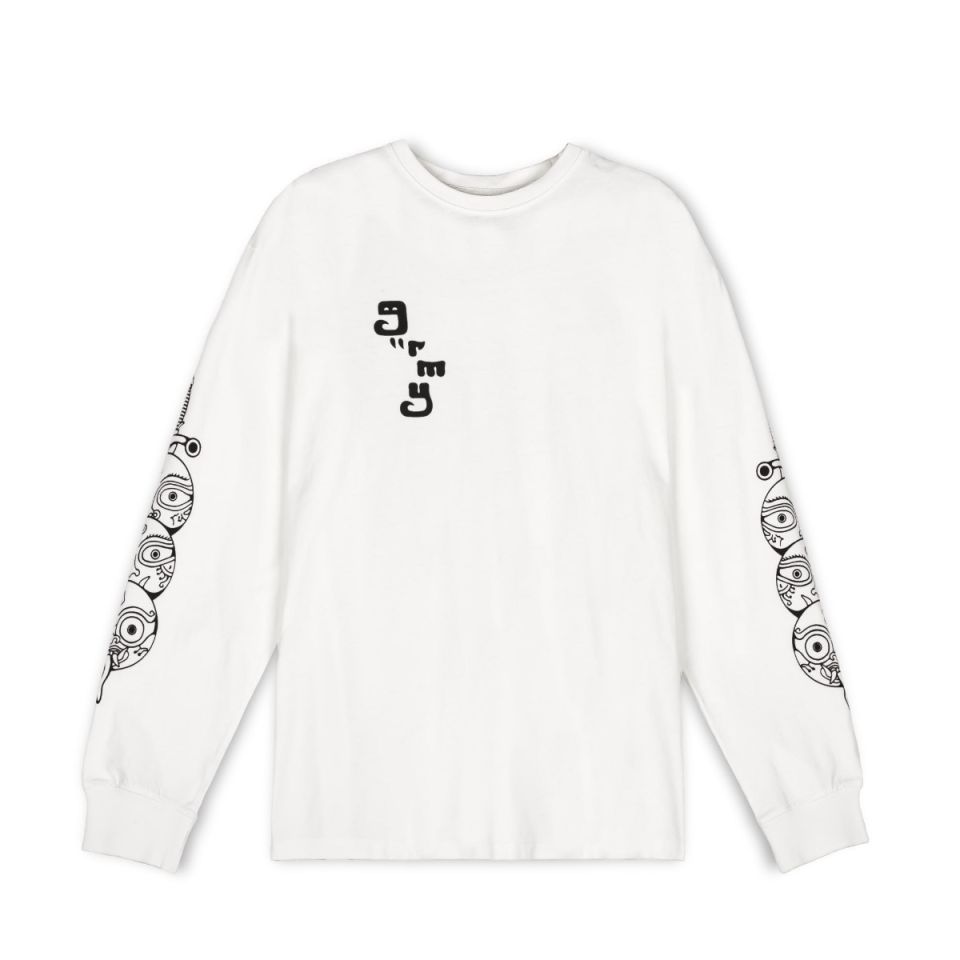 Camiseta manga larga Grimey "LUST MANTRA" - White | Fall 22