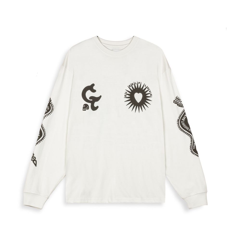 GRIMEY CAUSING PANIC LONG SLEEVE TEE - OFF WHITE | SS24