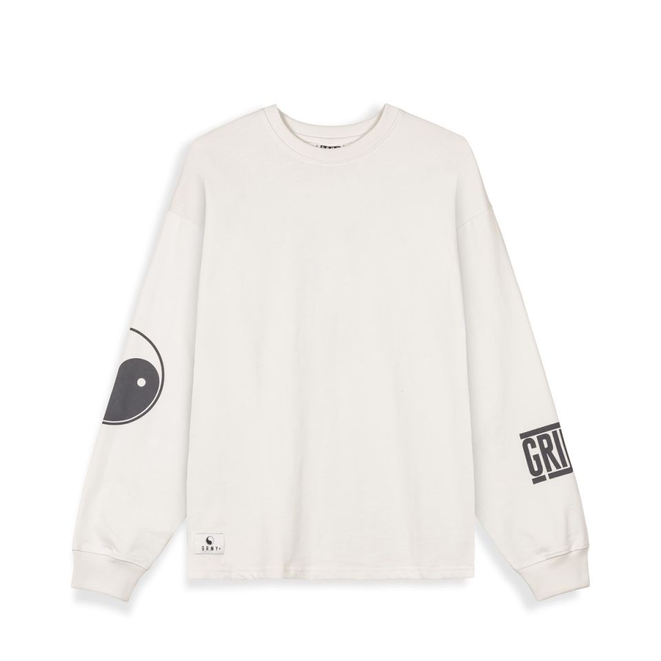 Grimey Hijacker Heavyweight Long Sleeve Tee Off White