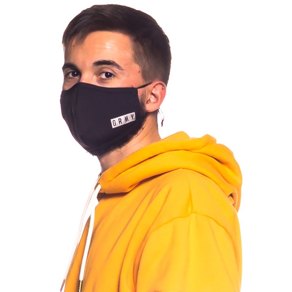 Mascarilla Grimey Box Logo Silver FW20 Black