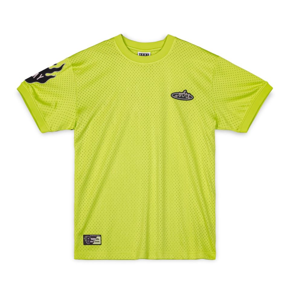 CAMISETA GRIMEY CLOVEN TONGUES MESH - FLUOR LIME  | Summer 23