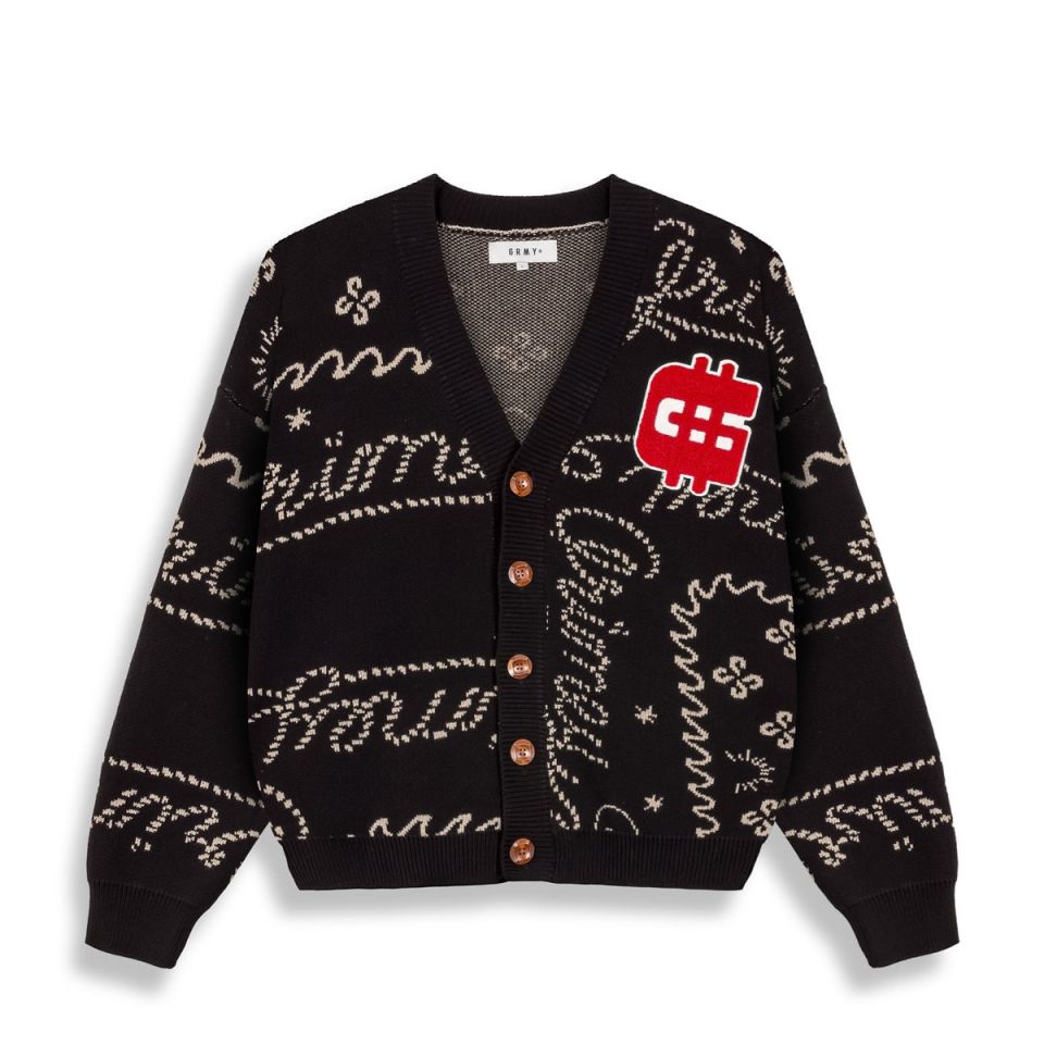 Cardigan Grimey Lone Hand Black