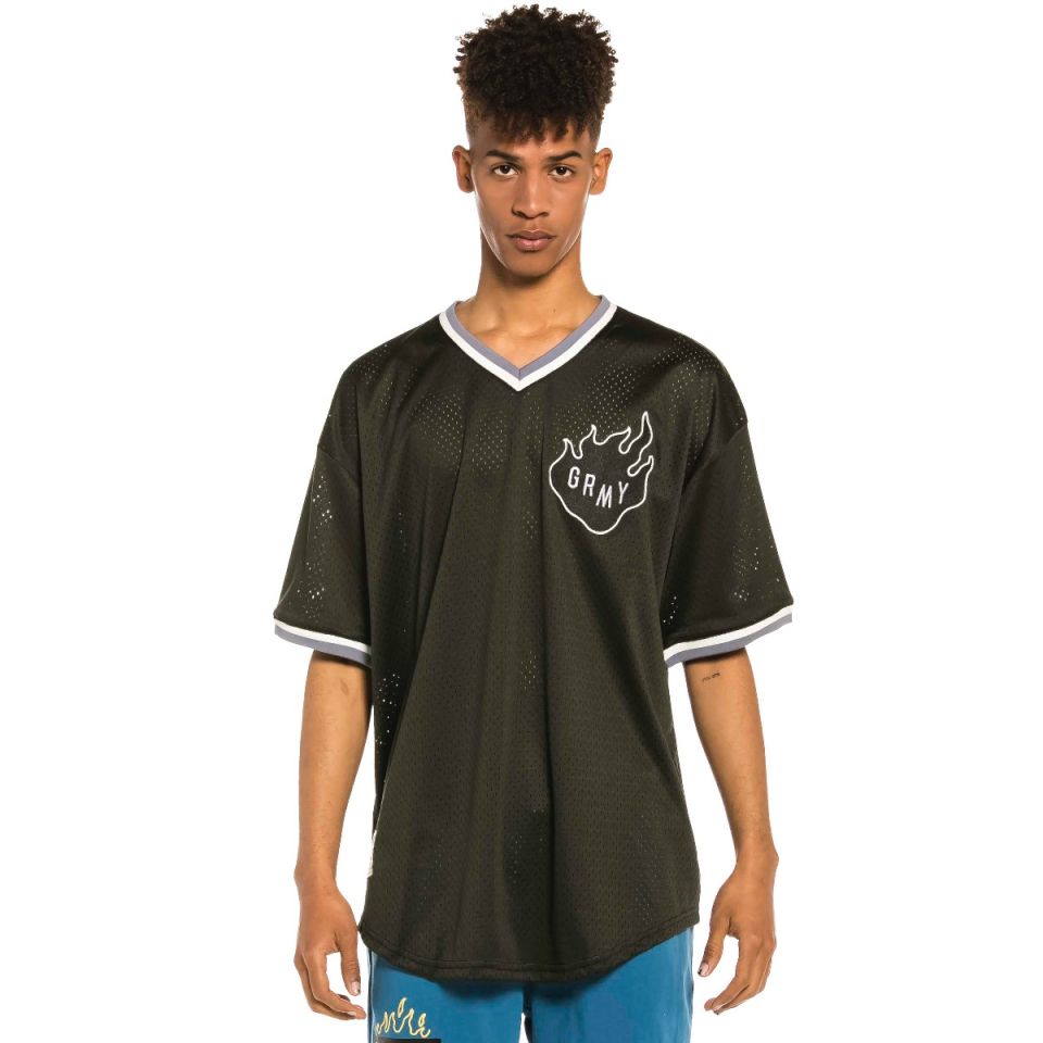 Camiseta de Mesh Grimey Trespass - Black | Summer 22