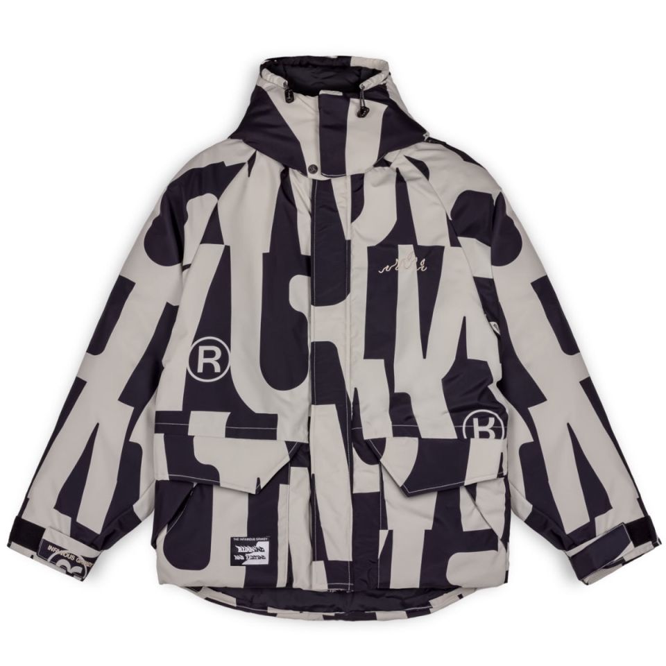 Parka Grimey SNOW FOX All Over Print - Black | Winter 22