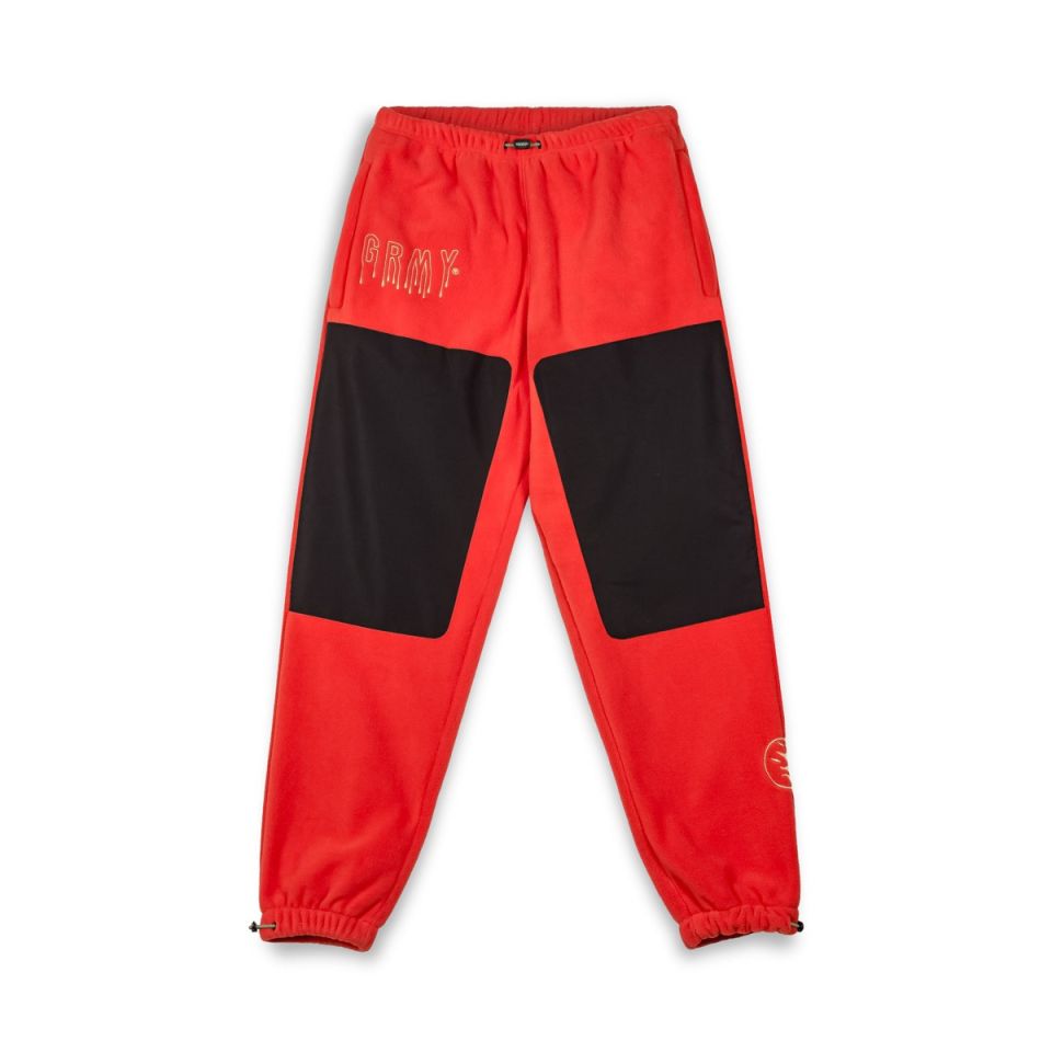 GRIMEY BACK AT YOU POLAR FLEECE TRACK PANTS - RED | FW23