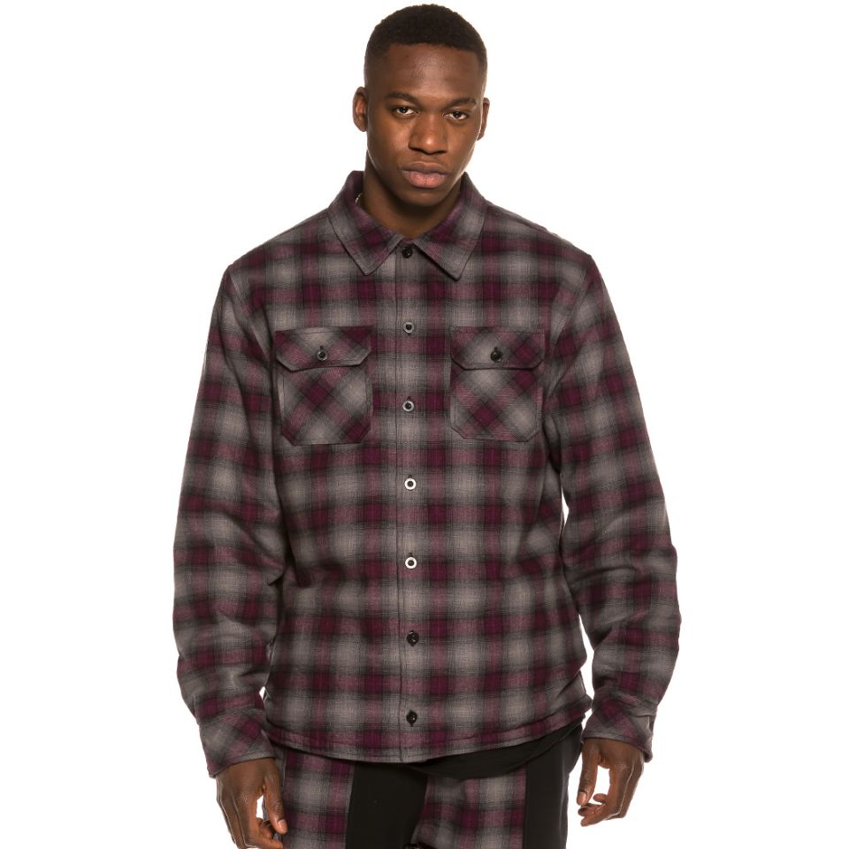 Camisa Grimey Yoga Fire padded Flannel shirt FW20 Black