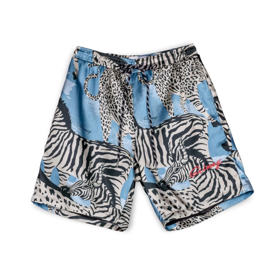 PANTALÓN CORTO GRIMEY ANIMAL SATIN - BLUE  | Summer 23