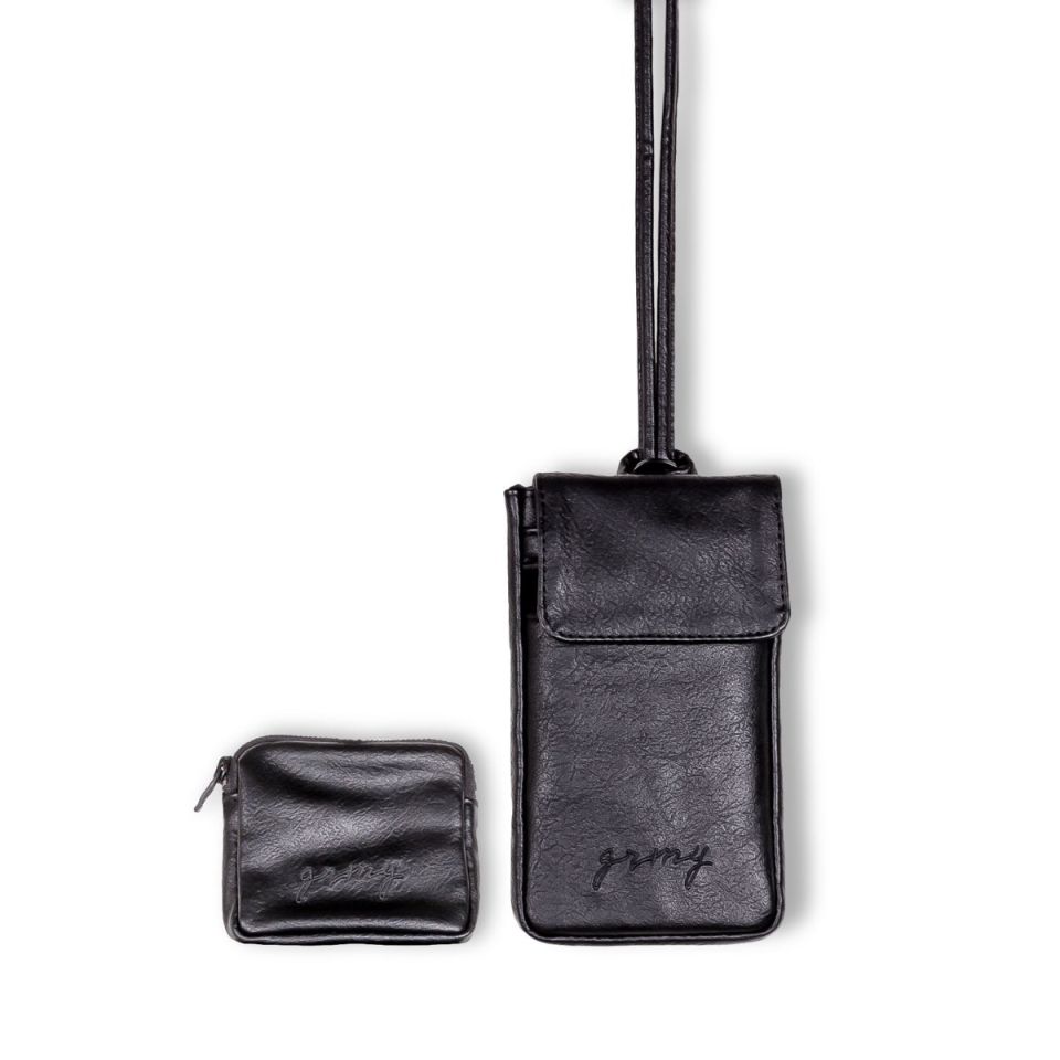 Bolsito Grimey "I AM" PU LEATHER | Fall 22 - Black