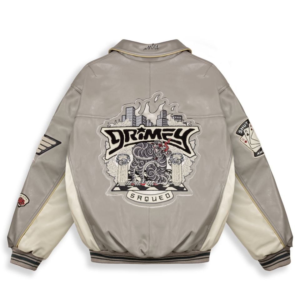 Chaqueta Grimey Deeper Pu Leather Grey