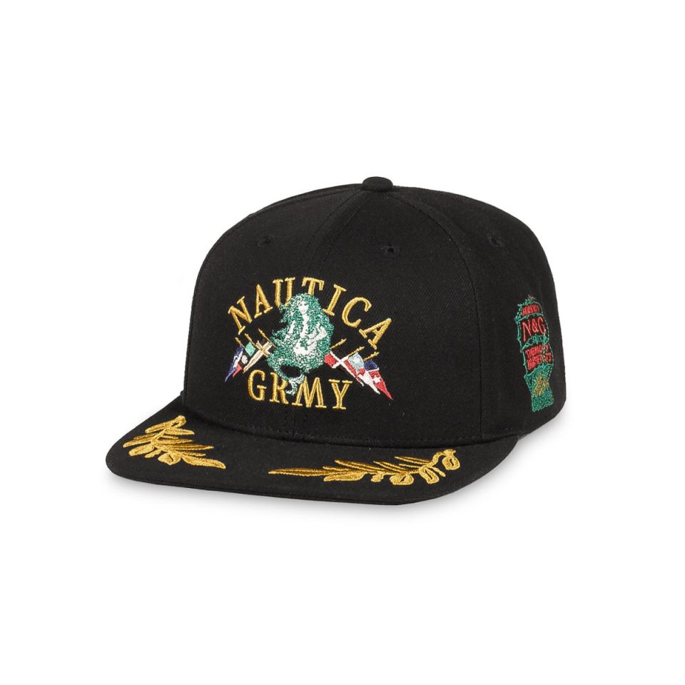 GRIMEY MIGHTY HARMONIST NAUTICA X GRMY SNAPBACK CAP - BLACK | SS24