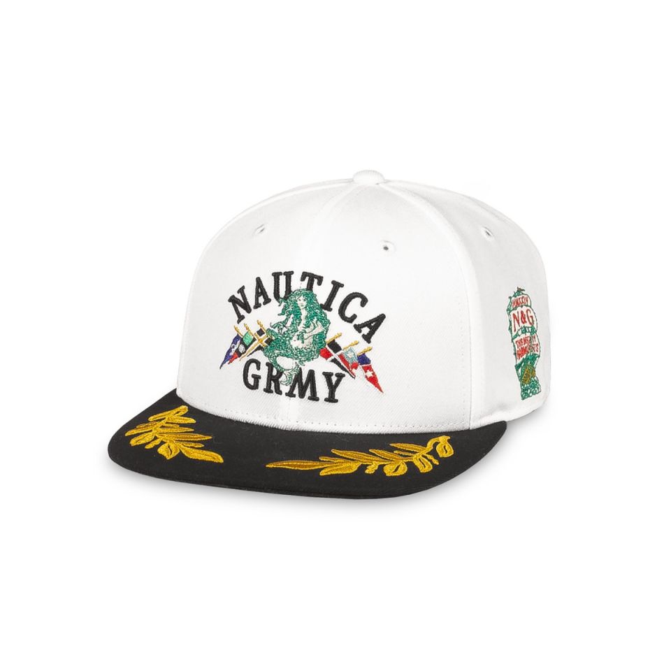 GRIMEY MIGHTY HARMONIST NAUTICA X GRMY SNAPBACK CAP - WHITE | SS24