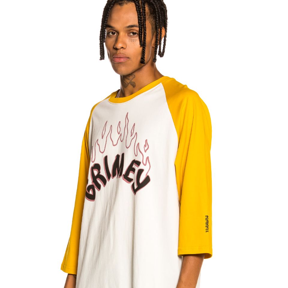 Camiseta Raglan Grimey "Destroy All Fear" - Yellow | Fall 21