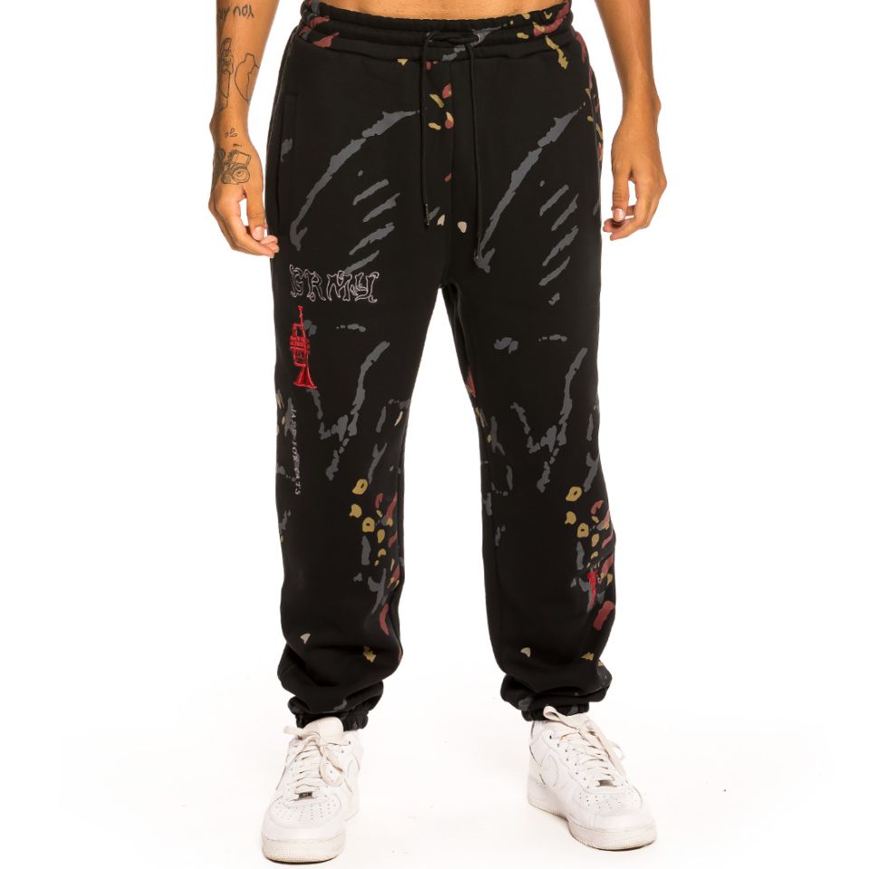 Pantalón Grimey "Jazz Thing All Over Print" Sweatpants - Black | Fall 21