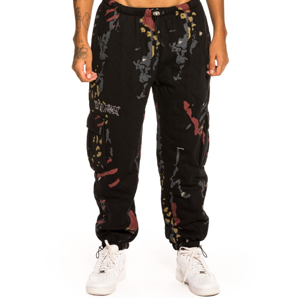 Pantalón Grimey "Jazz Thing" Padded All Over Print Sweatpants - Black | Fall 21