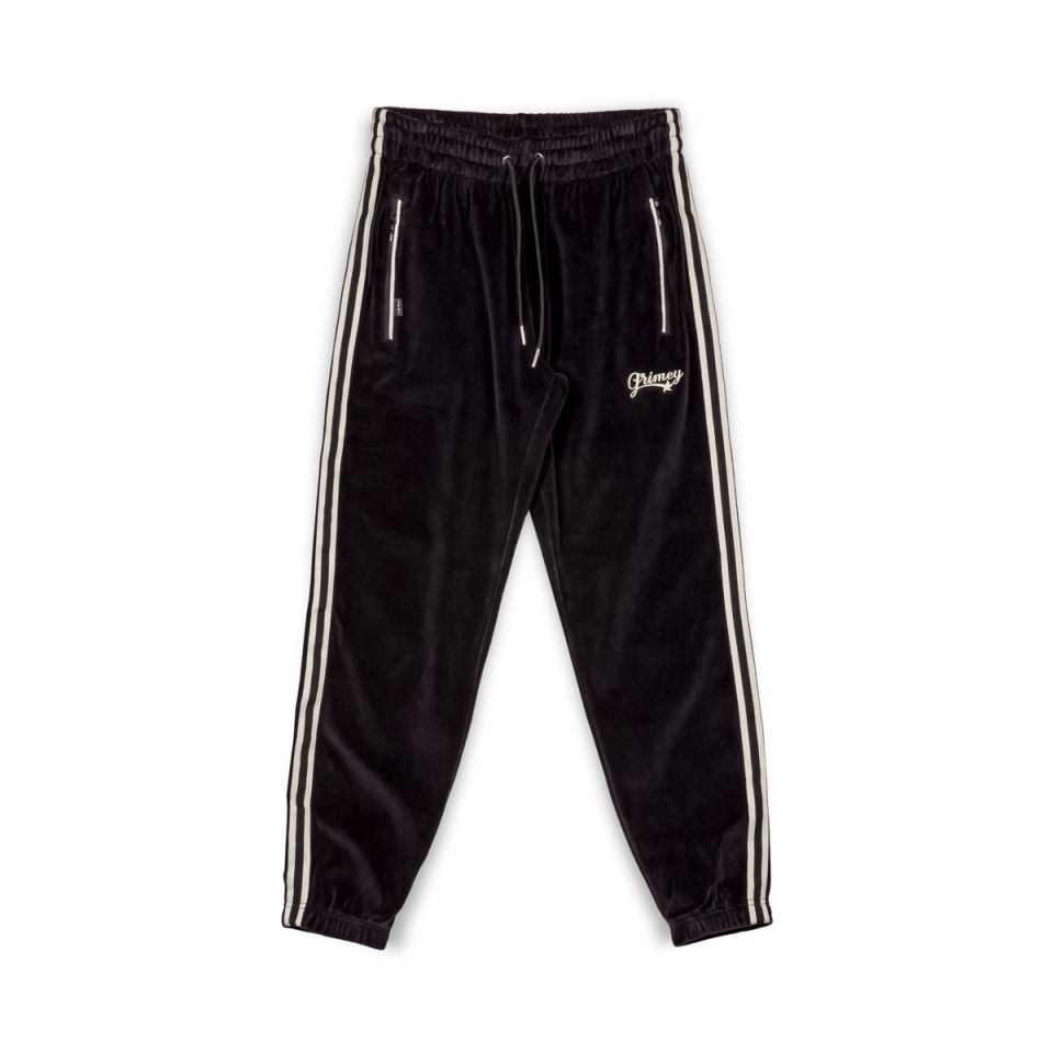 GRIMEY MADRID VELVET TRACK PANTS - BLACK | FW23