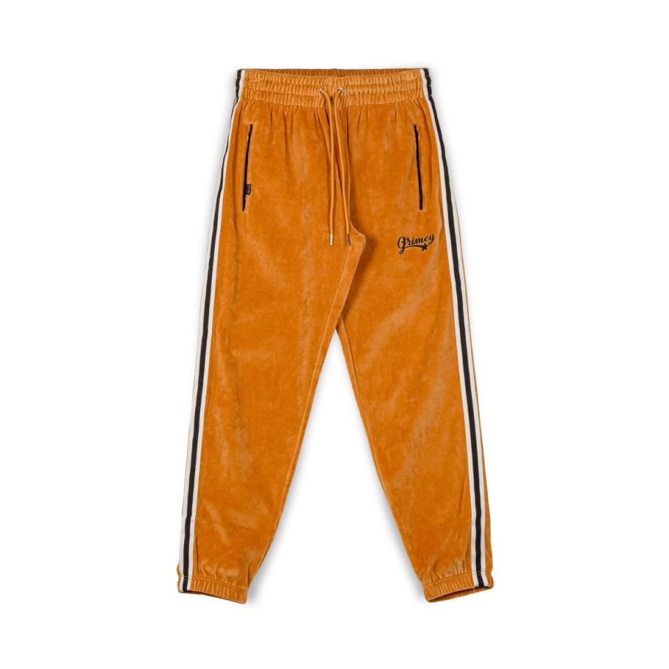 GRIMEY MADRID VELVET TRACK PANTS - ORANGE | FW23