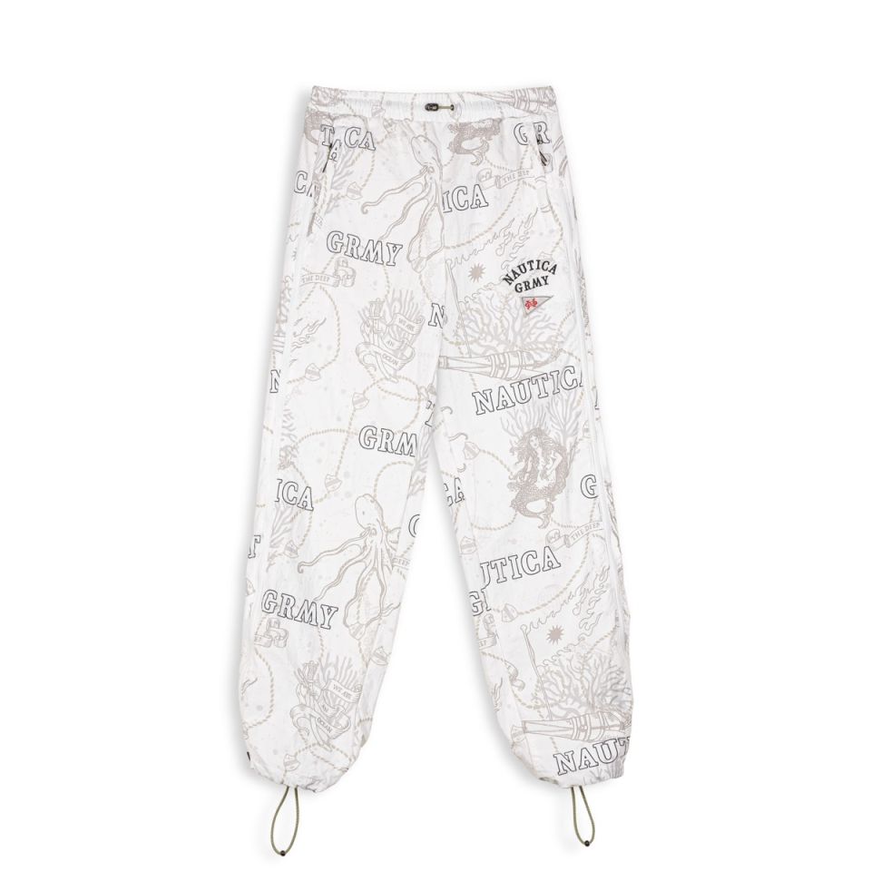 GRIMEY MIGHTY HARMONIST NAUTICA X GRMY TRACK PANTS - WHITE | SS24