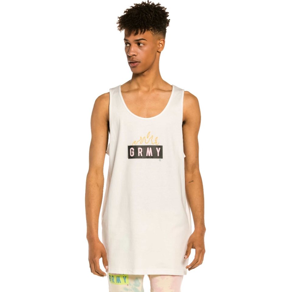 Camiseta de Tirantes Grimey "Trespass" - White | Summer 22