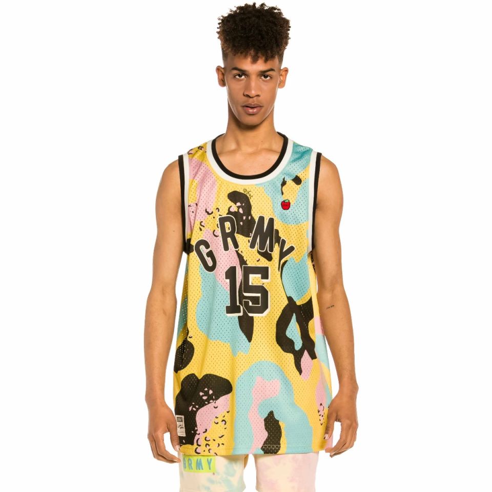 Camiseta de Tirantes Mesh Grimey "Trespass" All Over Print - Camo | Summer 22