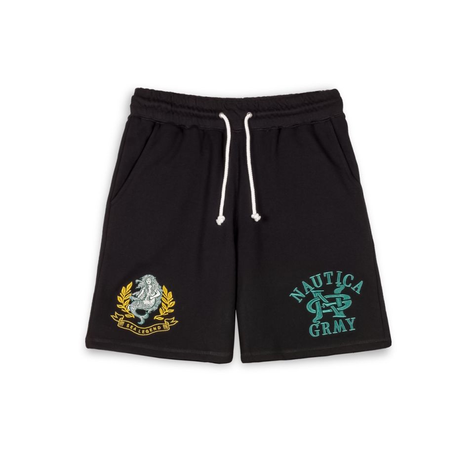 GRIMEY MIGHTY HARMONIST NAUTICA X GRMY SWEATSHORTS - BLACK | SS24