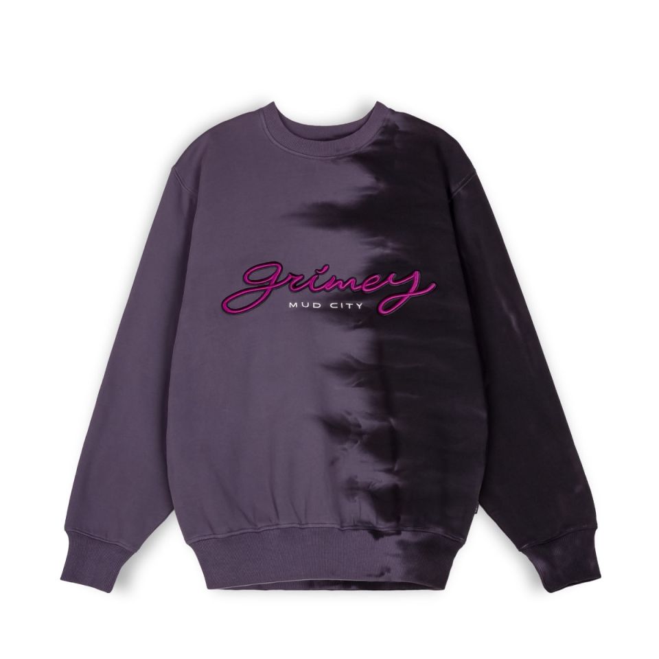 Sudadera Grimey "DUST STORM" Tie & Dye Crewneck - Black | Fall 22