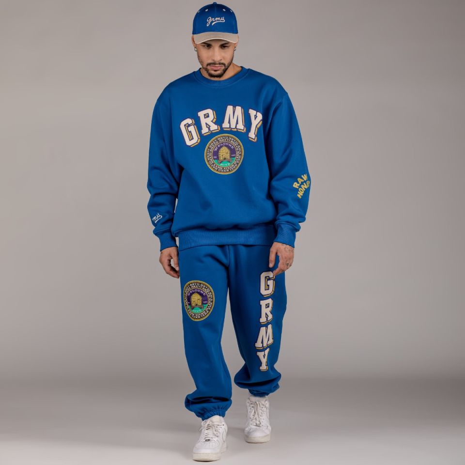 Pack Grimey Pant + Crewneck "HIVE" Heavyweight - Blue | Fall 22