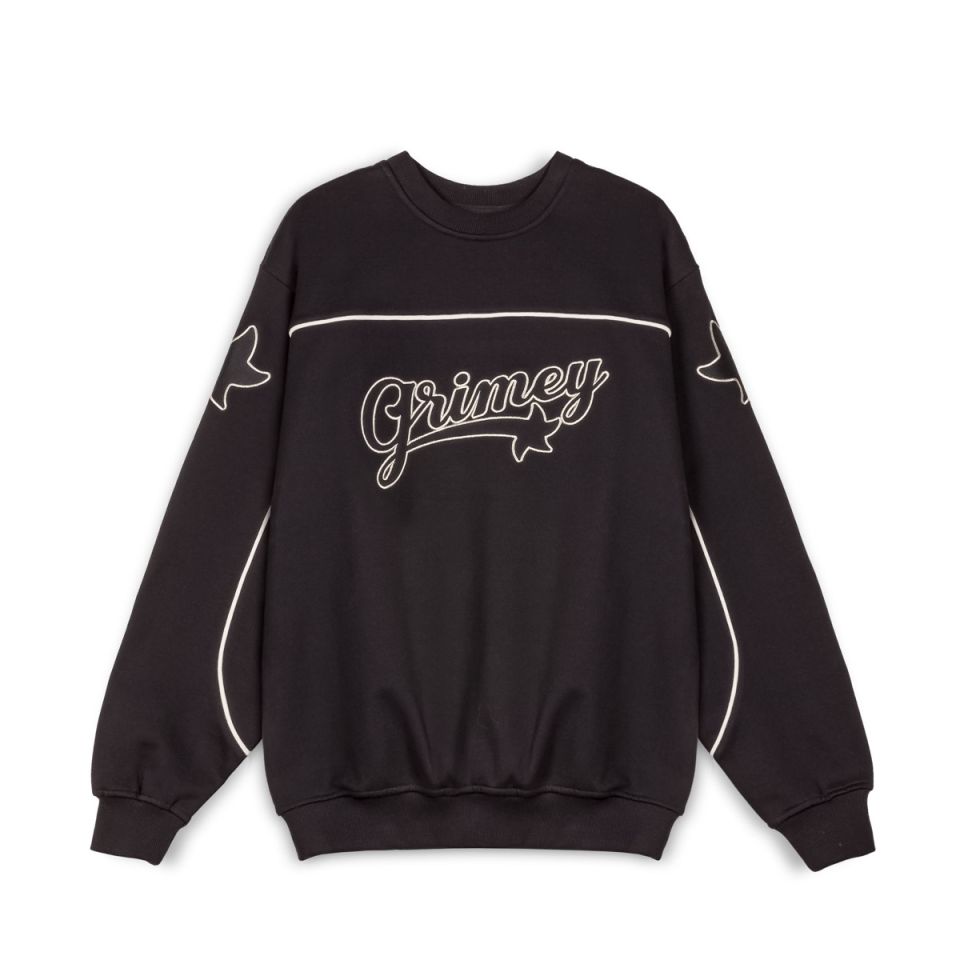 GRIMEY MADRID HEAVYWEIGHT VINTAGE CREWNECK - BLACK | FW23