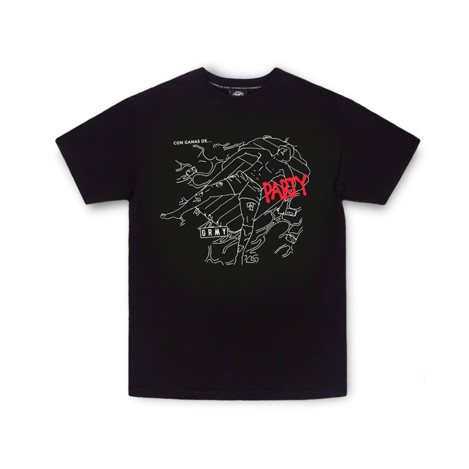 Camiseta Grimey X KRU2 Black + Póster de regalo (Edición Limitada) 