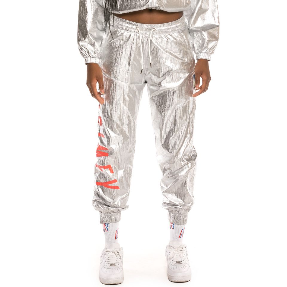 Grimey Planete noir Girl Track Pants FW19 Silver