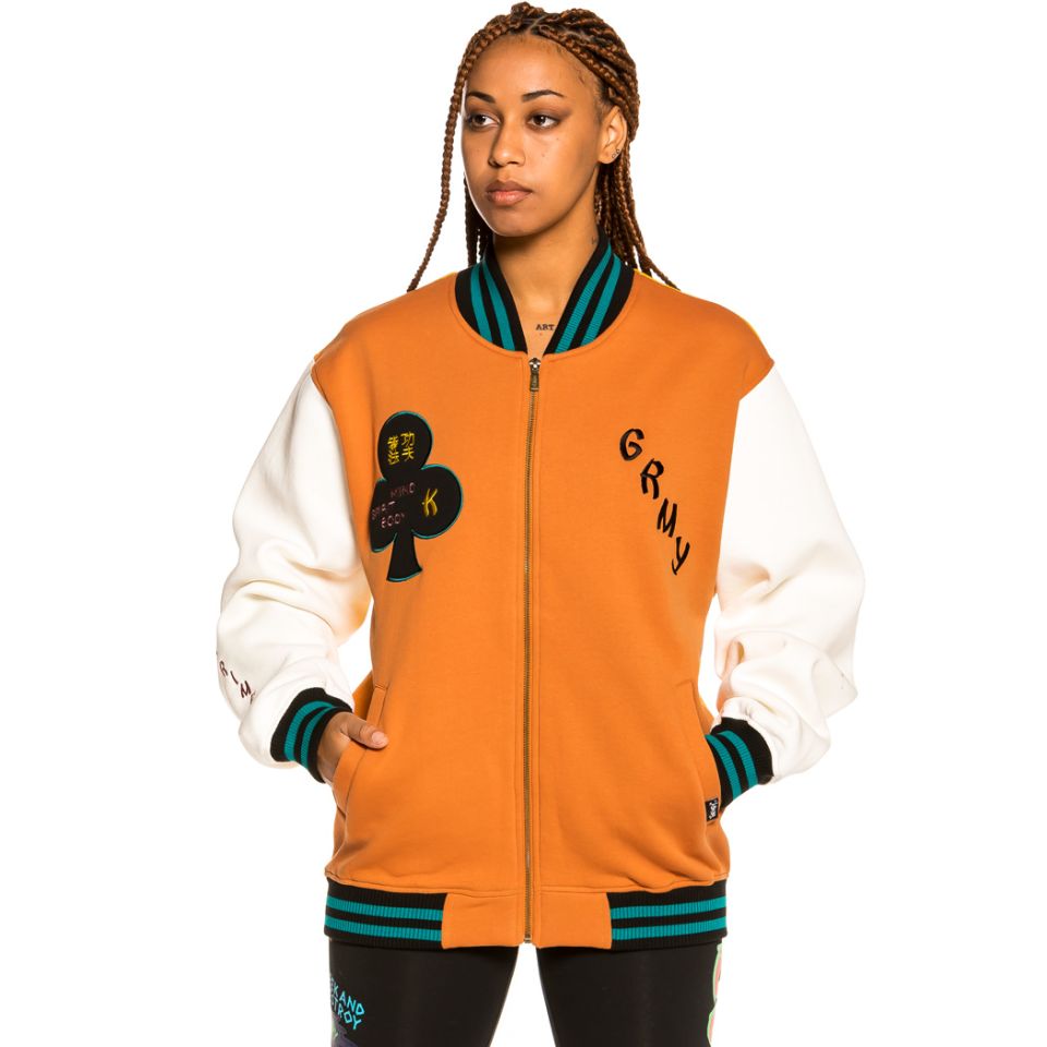 Sudadera Unisex Grimey "Destroy All Fear" Zip Crewneck - Brick | Fall 21