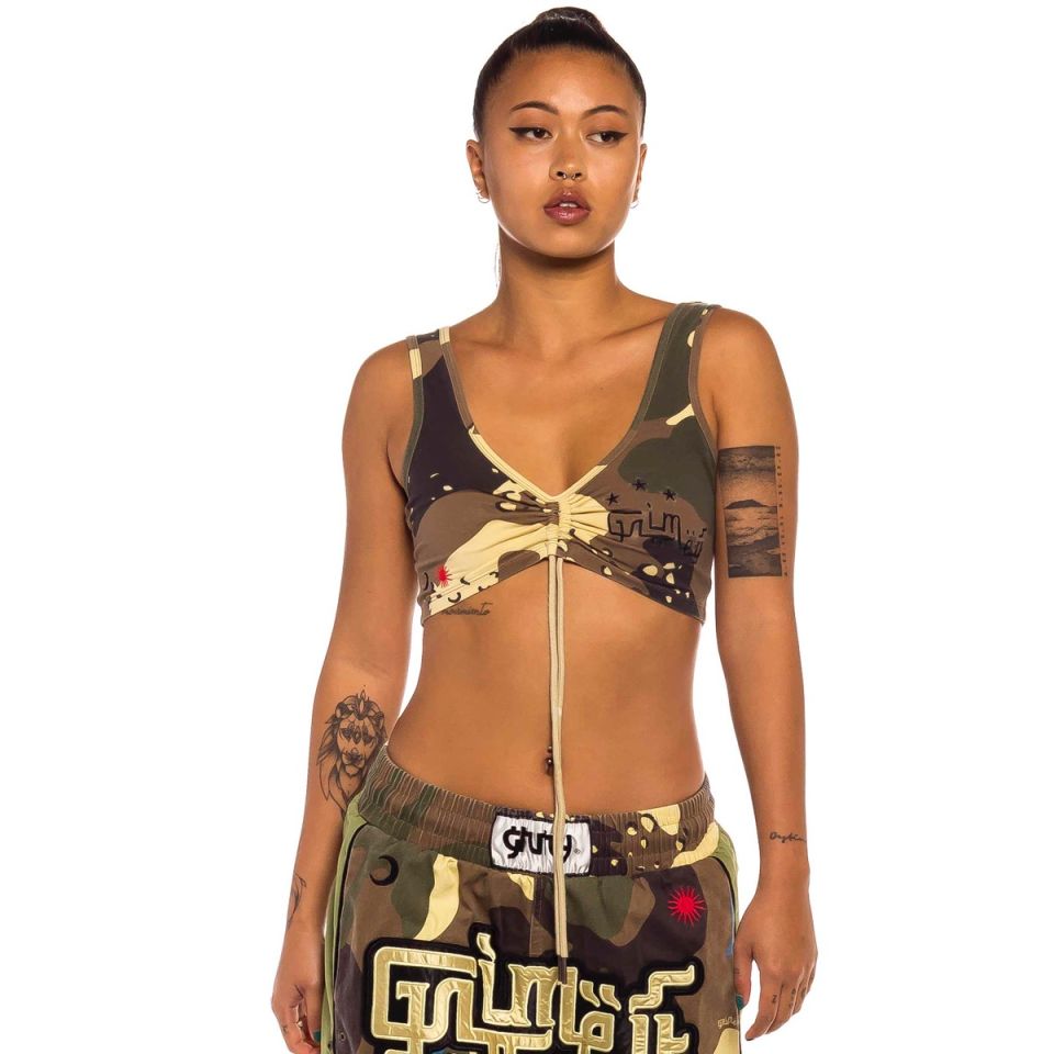 Top de chica Grimey &quot;Glorified&quot; - Camo | Spring 22