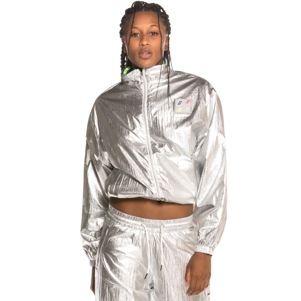 Grimey Planet Noire Girl Track Jacket FW19 Silver