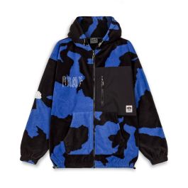 Grimey Official Store Grimey Sudadera Capucha GRIMEY BACK AT YOU ALL OVER PRINT POLAR FLEECE ZIP HOODIE ROYAL BLUE FW23 Apparel Headwear Accesories