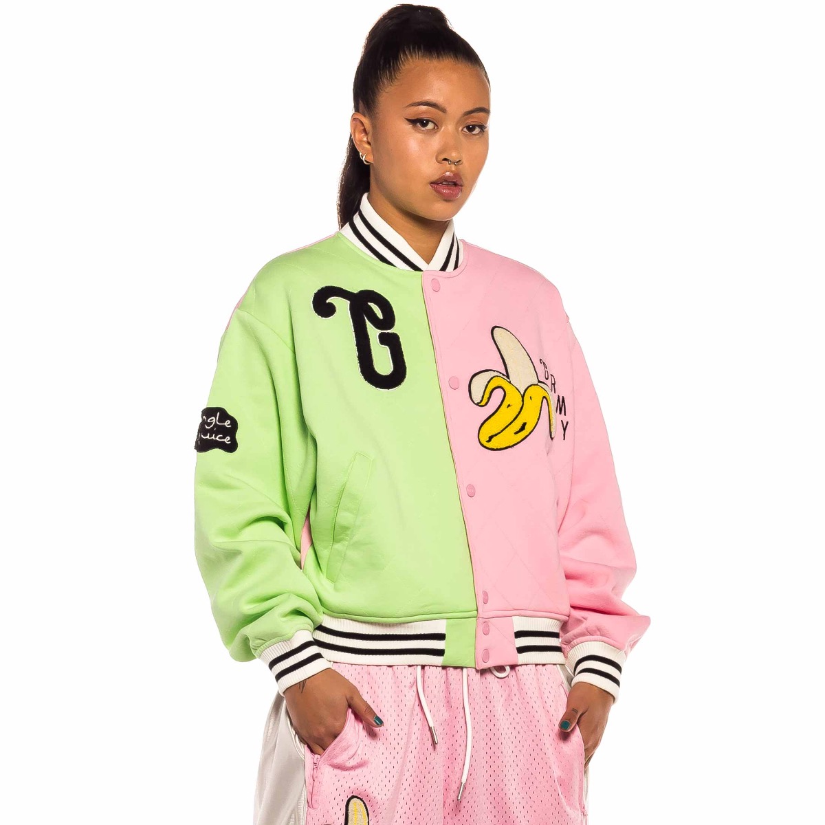 Grimey Store | Sudadera Grimey "Jungle Punch " Button Sweatshirt - Pink | Spring Apparel, Headwear, Accesories,