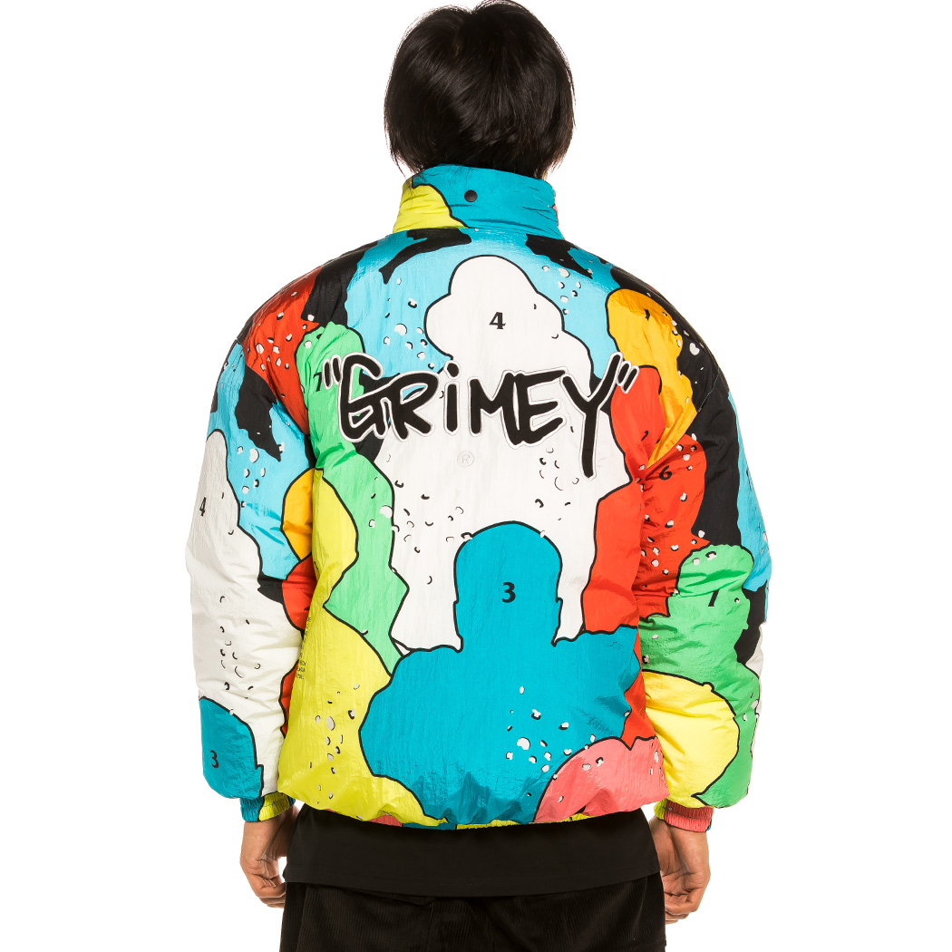 Grimey Official Store | Grimey.com Puffy Reversible Grimey Cutting" - Blue/Multi | Fall 21 Apparel, Headwear, Accesories, ...